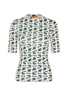 ELASTIC SHORT SLEEVE T-SHIRT - Forest Green Logo-T-shirts-Stine Goya-Butler Loftet