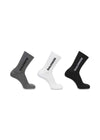 EVERYDAY CREW 3-PACK - Black / White / With Gray Melange-Socks/stockings-Salomon-Butler Loftet