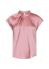 Fleur Drapy Satin Blouse - Light Pink-Blouses-Neo Noir-Butler Loftet