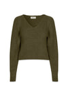 GalenMD short v-neck - Dark Olive-Knitwear-Modström-Butler Loftet