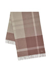 Large Check Merino Wool Scarf - Autumn Rose/Powder-Scarf-Mulberry-Butler Loftet