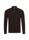 Patton Half Zip - Brown Flannel-Knitwear-Oscar Jacobson-Butler Loftet
