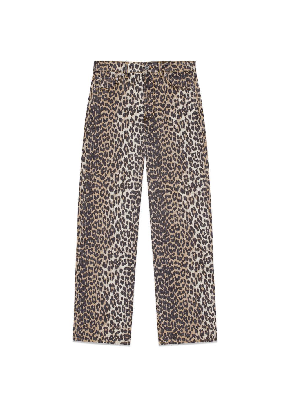 Print Denim Izey - Leopard-Jeans-Ganni-Butler Loftet