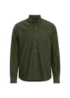 Reg Fit BD Brushed Flannel - Rosciola Green-Shirts-Oscar Jacobson-Butler Loftet