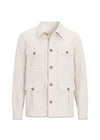Safari Shirt Jacket - Cream White-Outerwear-Oscar Jacobson-Butler Loftet