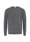 Sheffield Pullover O Neck Cashmere - Stone Grey Mel-Knitwear-Clipper-Butler Loftet