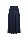 Yara Poplin Skirt - Navy-Skirts-Neo Noir-Butler Loftet