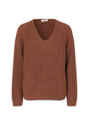 Modströms FelipeMD v-neck - Maple. Køb strik her.