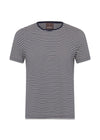 Oscar Jacobson's Kyran Striped T-shirt - Navy White. Buy t-shirts here.