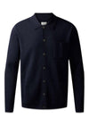 Clippers Manchester Cardigan Polo Colla - Dark Navy. Buy knitting here.