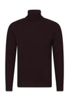 Oscar Jacobsons Salim Rollneck - Brown Flannel. Køb strik her.