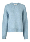 Modströms Valentia o-neck - Blue Wash. Køb strik her.