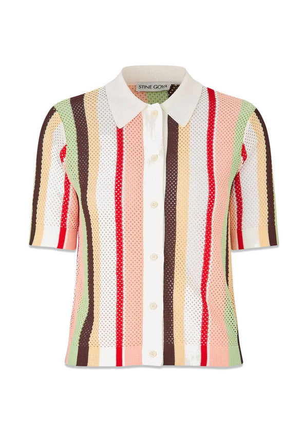 2100 Tricot Knit - Baseball Pinstripes-Knitwear-Stine Goya-Butler Loftet