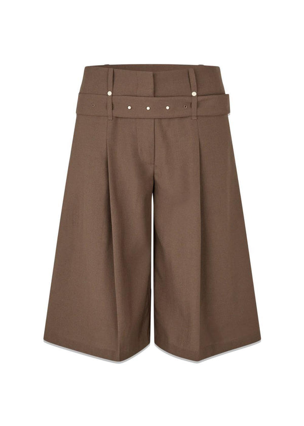 2534 Tropical Wool Tailoring - Chicory Coffee-Shorts-Stine Goya-Butler Loftet