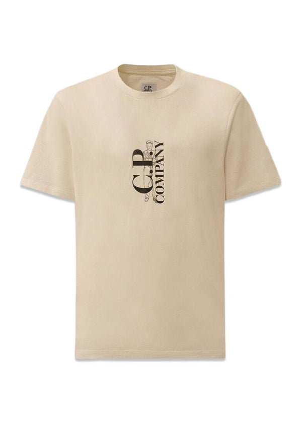 30/1 Jersey Short Sleeve Printed - White-T-shirts-C.P. Company-Butler Loftet