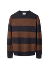 ALPINE KNIT - Navy/Dark Brown-Knitwear-Forét-Butler Loftet