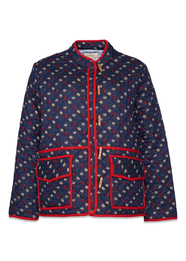 Adriane Quilted Cotton Jacket - Navy-Outerwear-Sissel Edelbo-Butler Loftet