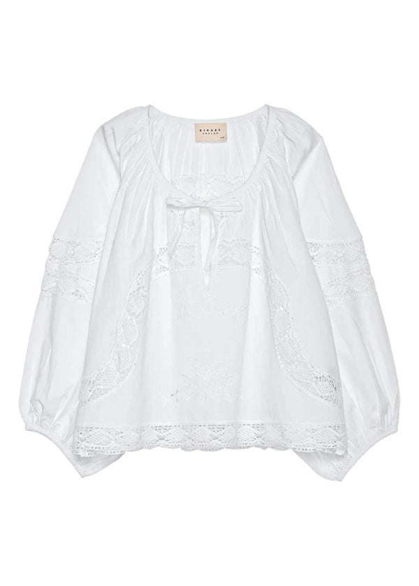 Agathe Top - Ecru-Blouses-Sissel Edelbo-Butler Loftet