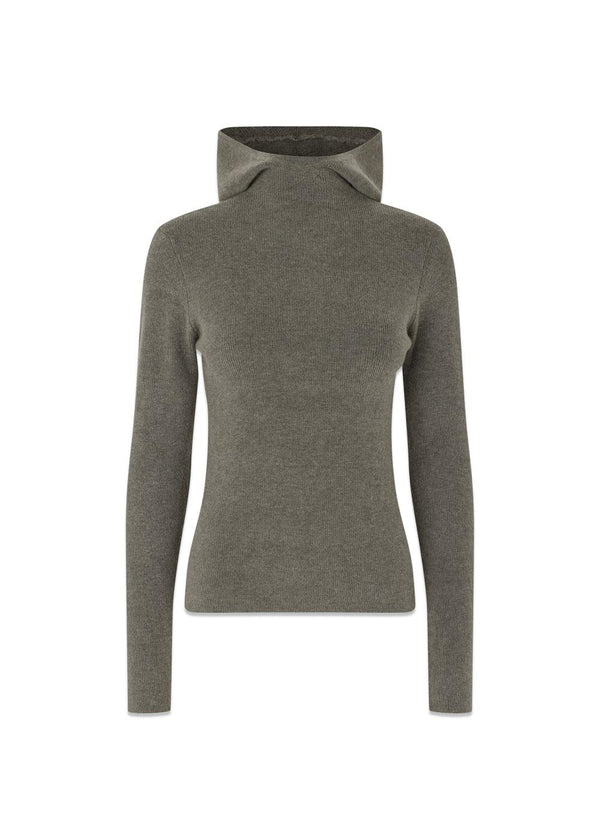 Alanis Hood Knit - Coca Mocha-Knitwear-Oval Square-Butler Loftet
