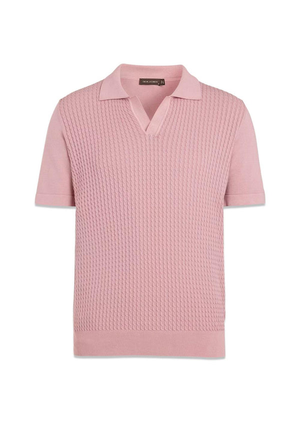 Alf Polo Shirt S-S - Desert Rose-Knitwear-Oscar Jacobson-Butler Loftet