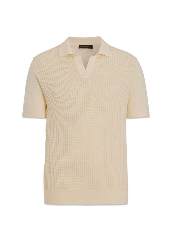 Alf Polo shirt S-S - Pompona Yellow-Knitwear-Oscar Jacobson-Butler Loftet