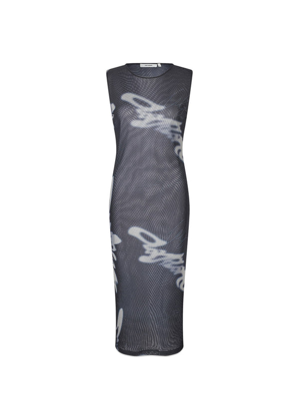 Alicia Dress - Navy Scrible Aop-Dress-Oval Square-Butler Loftet