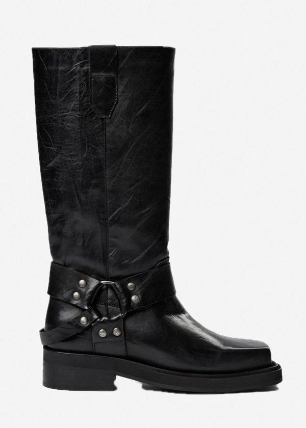 Angelina - Black Crinkle-Boots-Pavement-Butler Loftet