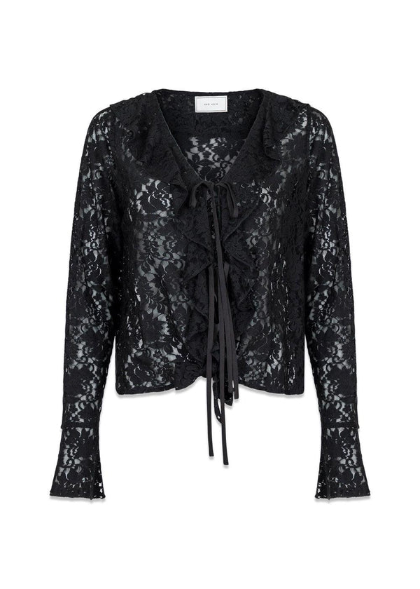 Anika Lace Blouse - Black-Blouses-Neo Noir-Butler Loftet