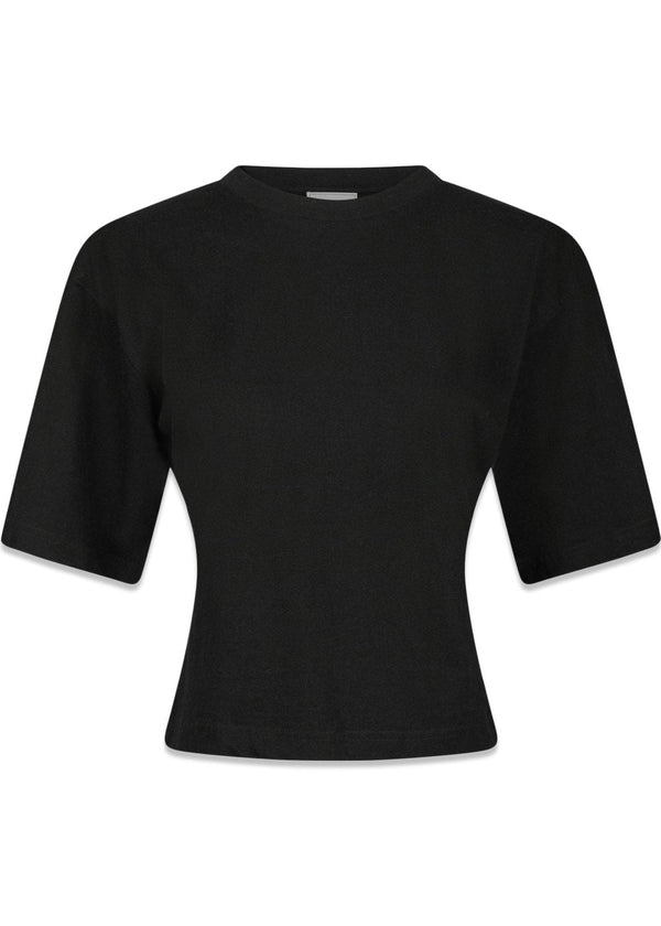 Asha Boxy Tee - Black-T-shirts-Neo Noir-Butler Loftet