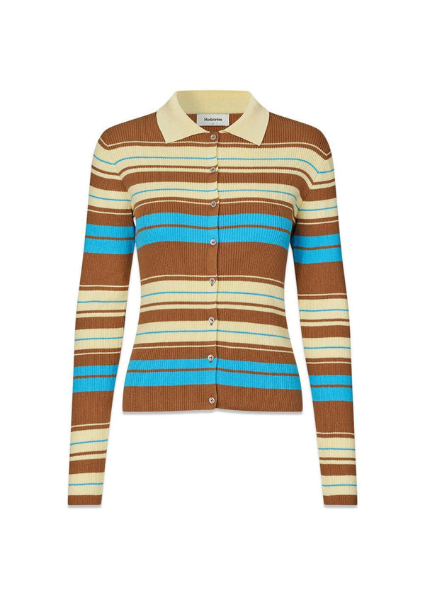 Aslanmd cardigan - Nuthatch Multi Stripe-Knitwear-Modström-Butler Loftet