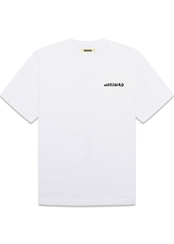 Baine Delivery Tee - White-T-shirts-Woodbird-Butler Loftet