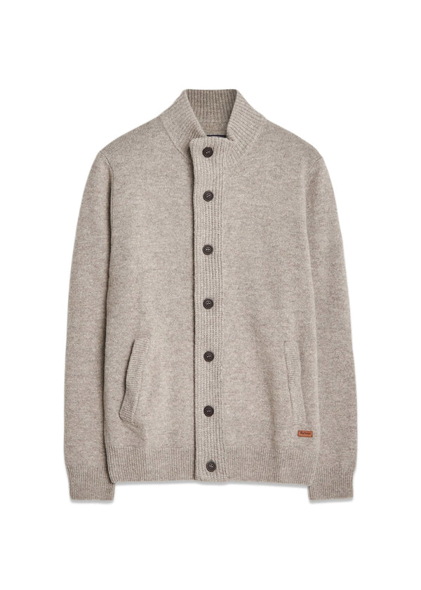 Barbour Essential Patch Zip - New Stone-Knitwear-Barbour-Butler Loftet