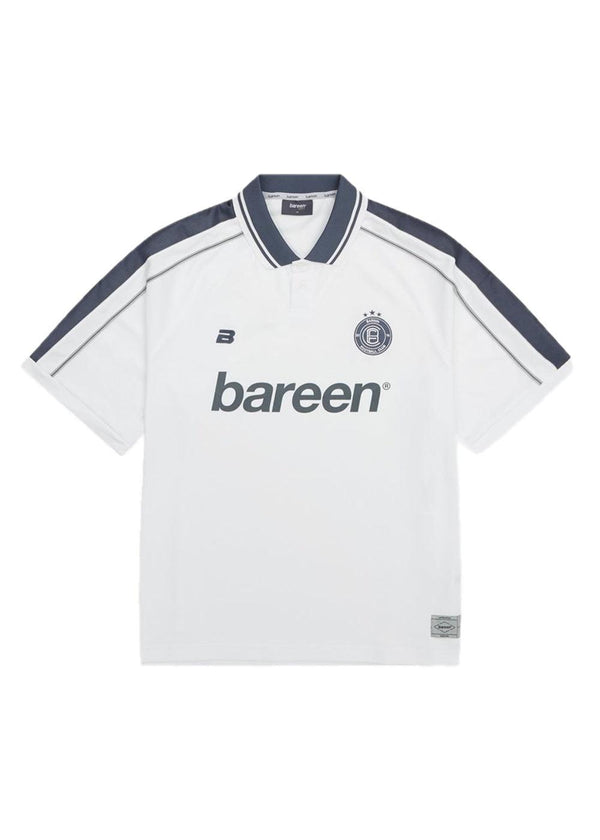 Bareen Football Away Jersey - Short Sleeve - Snow White-T-shirts-Bareen-Butler Loftet