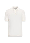 Barto Stripe Polo Shirt - Snow White-Knitwear-Oscar Jacobson-Butler Loftet