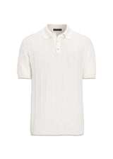 Barto Stripe Polo Shirt - Snow White-Knitwear-Oscar Jacobson-Butler Loftet