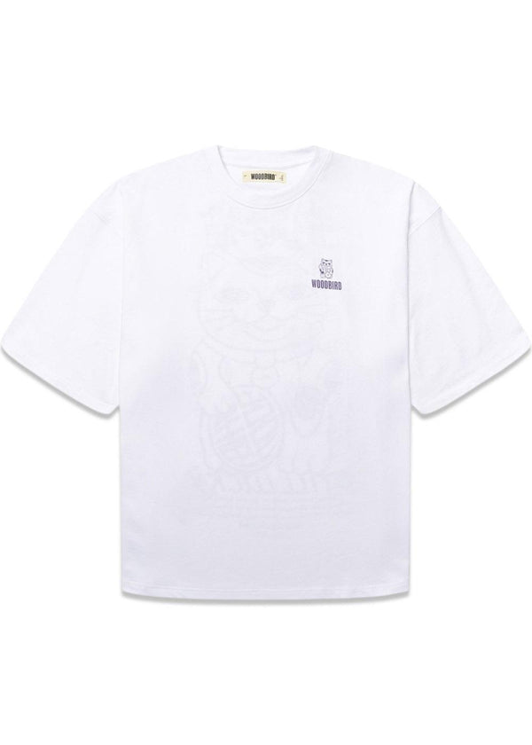 Beam Lucky Tee - White-T-shirts-Woodbird-Butler Loftet