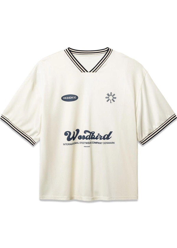 Beam Sports Tee - Off White-T-shirts-Woodbird-Butler Loftet