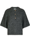 Benuta Fluffy Knit Cardigan - Antracit Melange-Knitwear-Neo Noir-Butler Loftet
