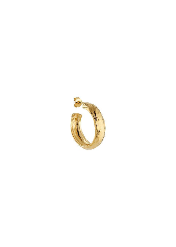 Big Bruised Heart Hoop - Gold-Plated Silver-Jewellery-Jane Kønig-Butler Loftet