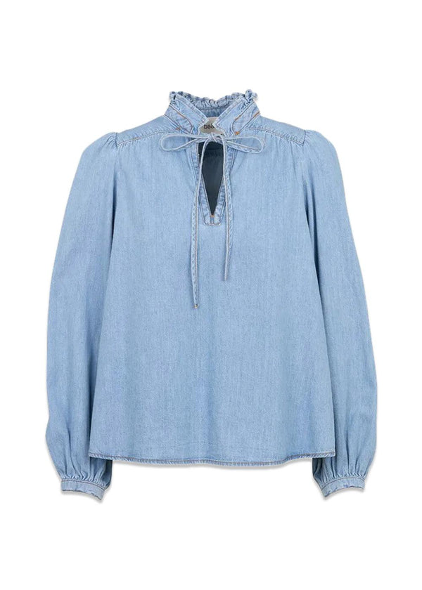 Blouse Louise - Lightusedblue-Blouses-Ba&sh-Butler Loftet