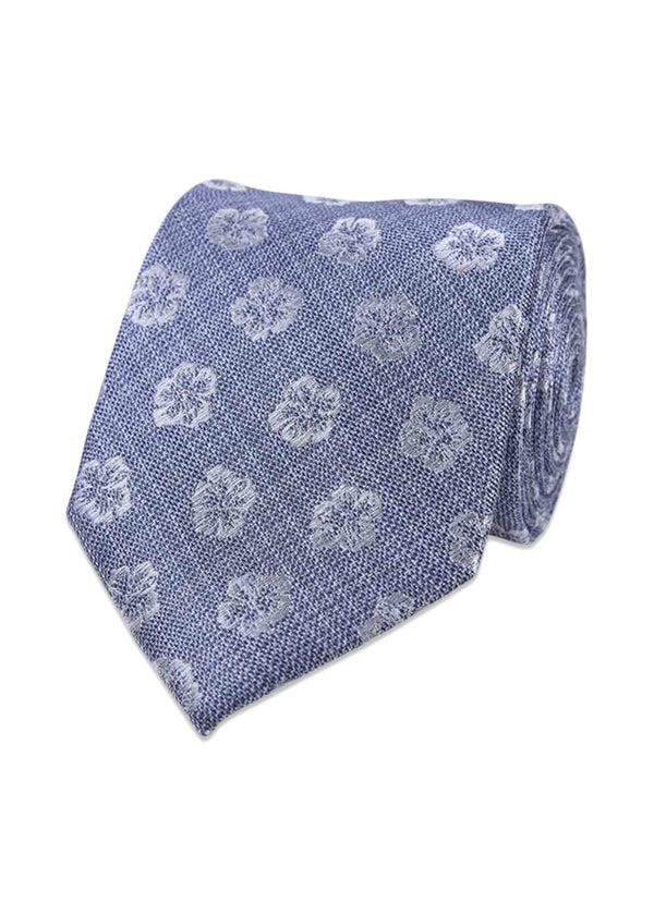 Blue Silk Tie - Blue-Accessories-Portia-Butler Loftet