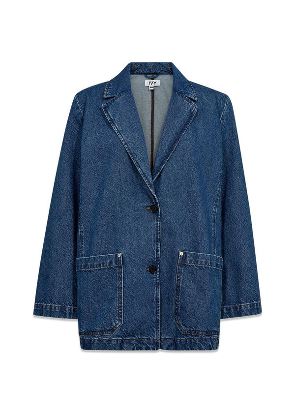 Brooke Boxy Blazer Wash Jaca - Denim Blue-Outerwear-Ivy Copenhagen-Butler Loftet