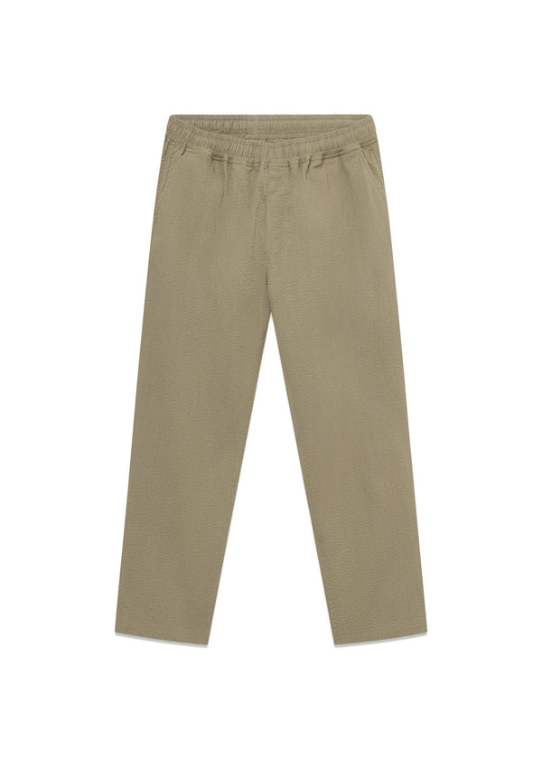 CALM PANTS - Olive Seersucker-Pants-Forét-Butler Loftet