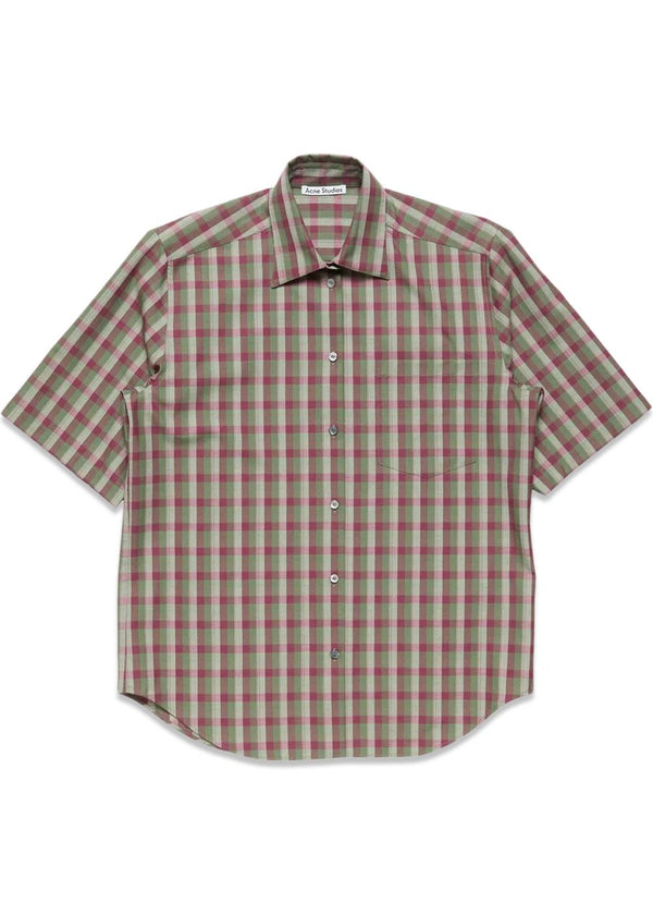 CHECK BUTTON - Green/Purple-Shirts-Acne Studios-Butler Loftet