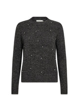 CMDIAMOND PULLOVER - Dark Gray Melange-Knitwear-Copenhagen Muse-Butler Loftet