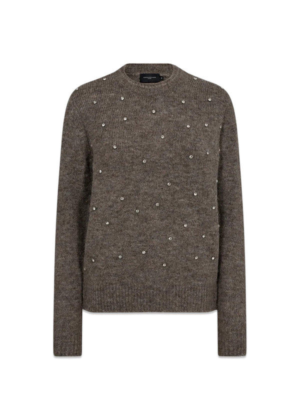 CMDIAMOND PULLOVER - Timber Wolf Melange-Knitwear-Copenhagen Muse-Butler Loftet