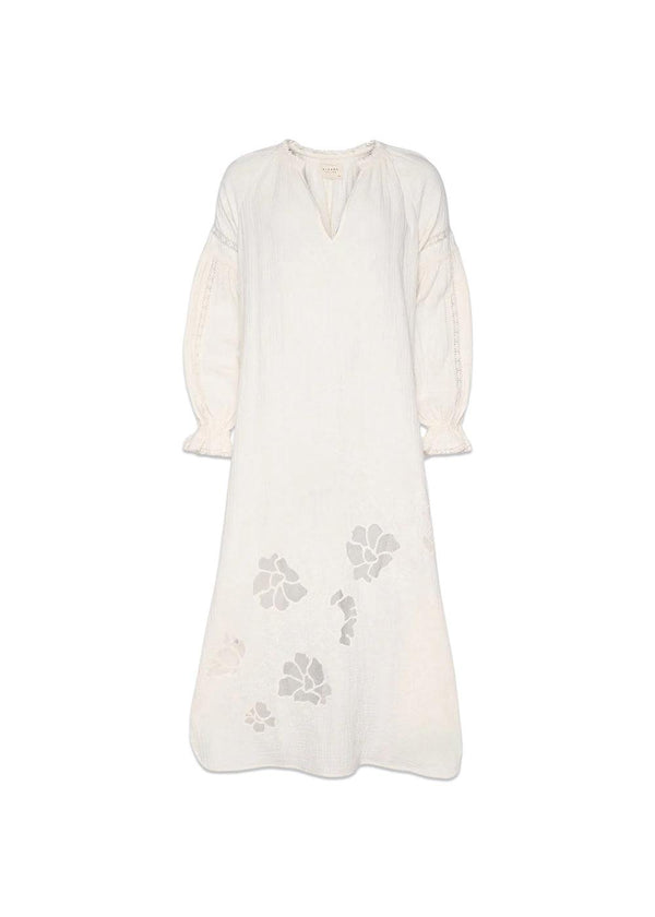 CODY ORGANIC COTTON CAFTAN - Off White-Dress-Sissel Edelbo-Butler Loftet