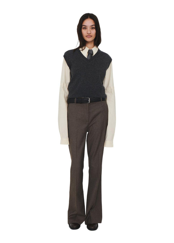 COMO DESTROYED VEST - Gray Melange-Knitwear-The Garment-Butler Loftet