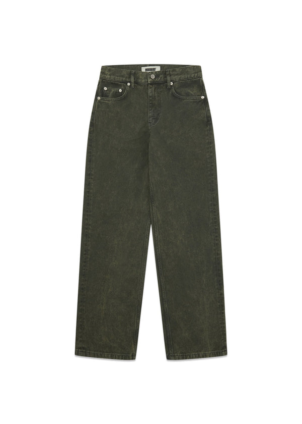 Carla Color Jeans - Dark Green-Jeans-Woodbird-Butler Loftet