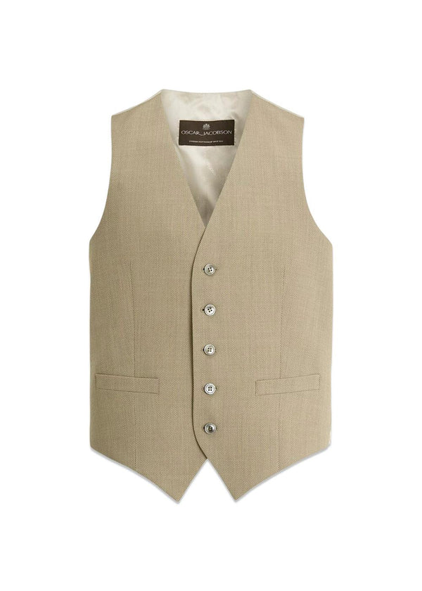 Carlo Waistcoat - Box Beige-Blazers-Oscar Jacobson-Butler Loftet